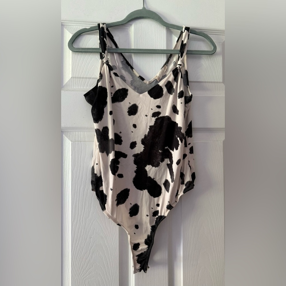 Cow print bodysuit
